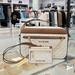 Michael Kors Bags | Michael Kors Jet Set Chain Crossbody Bag + Card Case Wallet Lanyard Mk Vanilla | Color: Brown/White | Size: Os