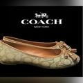 Coach Shoes | Coach Benni Ballet Signature Khaki/Tan Flats Size 5.5b Style # Fg2708 Euc | Color: Brown/Tan | Size: 5.5