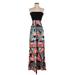 Boohoo Casual Dress - Maxi: Black Print Dresses - New - Women's Size 2