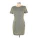 Ann Taylor Cocktail Dress - Sheath High Neck Short sleeves: Gray Print Dresses - Women's Size 10 Petite