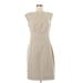 The Limited Casual Dress - Sheath Crew Neck Sleeveless: Tan Solid Dresses - Women's Size 8