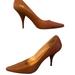 Michael Kors Shoes | Michael Kors Brown Leather Pump Leather Heels In Luggage Size 9 | Color: Brown/Tan | Size: 9