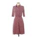 Laundry by Shelli Segal Casual Dress - Shirtdress Collared 3/4 sleeves: Pink Dresses - Women's Size 6