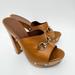 Gucci Shoes | Gucci Mules Heels Horsebit Platform Brown Clogs Leather Wood Slides Sandals 37.5 | Color: Brown/Silver | Size: 7.5