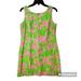 Lilly Pulitzer Dresses | Lilly Pulitzer Vintage Shift Dress Green With Pink Palm Trees 8 | Color: Green/Pink | Size: 8p