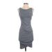 Leith Casual Dress - Bodycon Scoop Neck Sleeveless: Gray Dresses - Women's Size 2X-Small