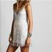 Free People Dresses | Free People Beaded Embellished Mesh Mini Slip Dress Small Peachy Blush Pink | Color: Pink/Purple | Size: S