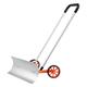 VEVOR Snow shovel with wheels, 74.5 cm, snow shovel, snow shovel, snow shovel with wide blade and U-shaped handle, side angle of 15°, snow removal equipment, ideal for schools, hospitals, parks