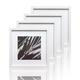 VUVUZULA 12x12 Inch Square Picture Frames White Set of 4 Photo Frame with Mount for 8x8 Inch Photo