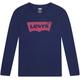 Langarmshirt LEVI'S KIDS "LS BATWING TEE" Gr. 8 (128), blau (medieval blu) Mädchen Shirts Langarmshirts