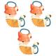 HEMOTON 3pcs Fox Organ Baby Music Toy Newborn Music Toy Infant Music Toy Puzzle Toy Keys Button Small Accordion Calming Toys Cartoon Accordion Toy Childrens Toys Plastic Appease Preschool