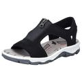 Sandale RIEKER Gr. 36, schwarz Damen Schuhe Sandalen Sommerschuh, Sandalette, in sportiver Optik