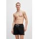 Badeshorts BOSS "Iconic", Herren, Gr. XXL, N-Gr, schwarz (schwarz 001), Microfaser, Polyester, unifarben, sportlich, Badehosen, mit Gesäßtasche