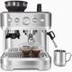 Aptliton Espresso Machine Latte Cappuccino Coffee Maker with Integrated Bean Grinder & Steam Wand 2.3 L Water Tank 15 Bar Italian Pump Stainless Steel