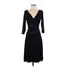 Max Studio Casual Dress - Wrap: Black Dresses - Women's Size Small