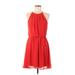 Lush Casual Dress - Mini Crew Neck Sleeveless: Red Solid Dresses - Women's Size Medium