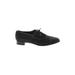 Manolo Blahnik Flats: Oxfords Chunky Heel Casual Black Solid Shoes - Women's Size 40 - Almond Toe