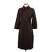 Jones New York Signature Casual Dress - Shirtdress: Brown Dresses - Women's Size 4