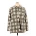 Cuddl Duds Coat: Gray Plaid Jackets & Outerwear - Women's Size X-Large