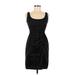 Nina Ricci Casual Dress - Sheath Scoop Neck Sleeveless: Black Print Dresses - Women's Size 38