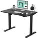 Standing Desk 48 x 30" Height Adjustable Electric Sit Stand Home Office Desks Whole Piece Desk Board (Black Frame + Black top)