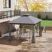 Outsunny 10' x 11.5' Metal Patio Gazebo, Double Roof Outdoor Gazebo Canopy Shelter with Tree Motifs Corner Frame and Netting