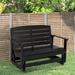 Outsunny 2-Person Outdoor Glider Bench Patio Double Swing Rocking Chair Loveseat w/ Slatted HDPE Frame