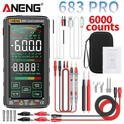ANENG-Multimètre numérique 683 Pro outil de mesure tactile haut de gamme 6000 points aste