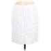 Liz Claiborne Career Casual Skirt: White Solid Bottoms - Women's Size 8