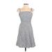 Old Navy Casual Dress - A-Line Square Sleeveless: Gray Print Dresses - Women's Size X-Small