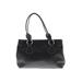 Claudia Firenze Leather Tote Bag: Pebbled Black Solid Bags