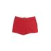 Lands' End Khaki Shorts: Red Solid Bottoms - Women's Size 8 Petite