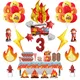 Décoration d'anniversaire pompier grandes pluies flamme ballon camion de pompier carton pys feu