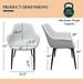 LeisureMod Markley Modern Leather Dining Arm Chair With Metal Legs – Leisuremod EC26LGR