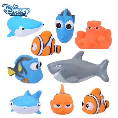 Giocattoli da bagno per bambini trovare Nemo Dory Float Spray Water Squeeze Toys gomma morbida bagno