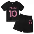 2024 New Messi Tshirt Set bambini maglia da calcio abbigliamento per bambini t-shirt estiva a