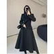 2024 Double-sided Wool Coat Women Autumn-Winter New Solid Color Lapel Lace-up Pockets Mid-length