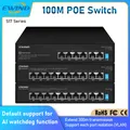 EWIND POE Switch 6/10 Ports 10/100M Ethernet Switch with 2 10/100M RJ45 Ports AI Smart Network