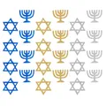 Hanukkah Glitter Cutouts Star David Confetti Holiday Cutouts Star Menorah Gold Blue Silver Hanukkah