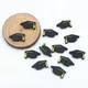 Chenkai 10PCS Graduation Hat Focal Beads For Pen Beadable Pen Silicone Charms Character Beads For