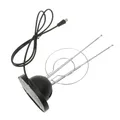 1 Pcs Universal Indoor Rabbit Ear TV Antenna for HDTV Ready VHF UHF Dual Loop Coaxial 45-860 MHZ