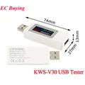 KWS-V30 USB Power Meter Tester Power Detector Current Charger Capacity Tester Meter Current Voltage