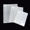 25PCS Clear Plastic A5B5A4A3 Folder Bags for Documents Transparent Sheet Loose Leaf Filling