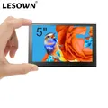 LESOWN Mini monitor da 5 pollici IPS 800x480 Piccolo touch screen capacitivo portatile Display LCD Copertura in metallo per PC Windows Mac