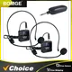 BOMGE UHF Wireless Microphone System Headset Stand Lavalier Lapel Mic with Rechargeable Bodypack