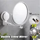 360° Swivel Folding Cosmetic Mirror No Punch Magnifying Mirror Bathroom Mirror Wall Mounted Shaving