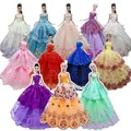NK Newest Fashion Princess Doll Wedding Dress Noble Party Gown For Barbie Doll Accessorie Fashion