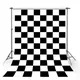 Mehofond Black and White Chessboard Grid Photography Background Black White Racing Checker Art