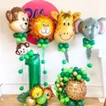 Jungle Animal Foil Balloons Tiger Lion Monkey Giraffe Elephant Helium Balloon Birthday Party