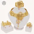 Jewelry For Women Necklace Bracelet Set Brazilian Gold Plated 24K Pure Copper Necklace Luxury